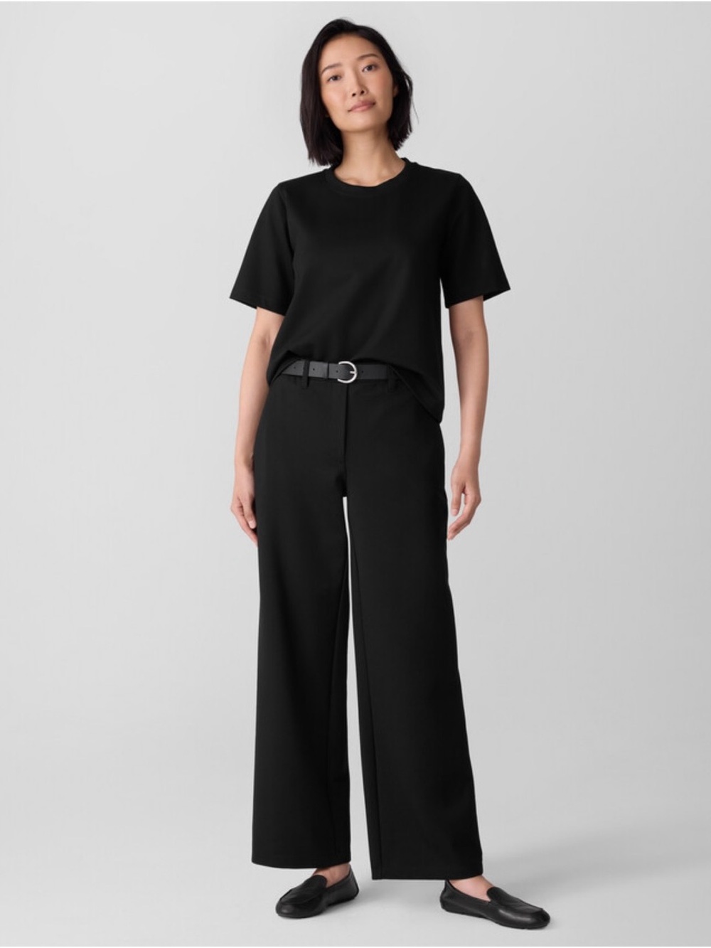 💮Eileen Fisher Washable Flex Ponte Wide Trouser Pant M💮